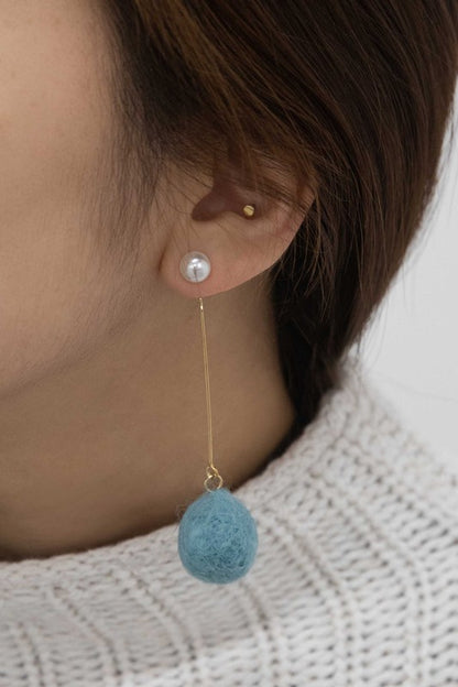 Tess Pom Earrings