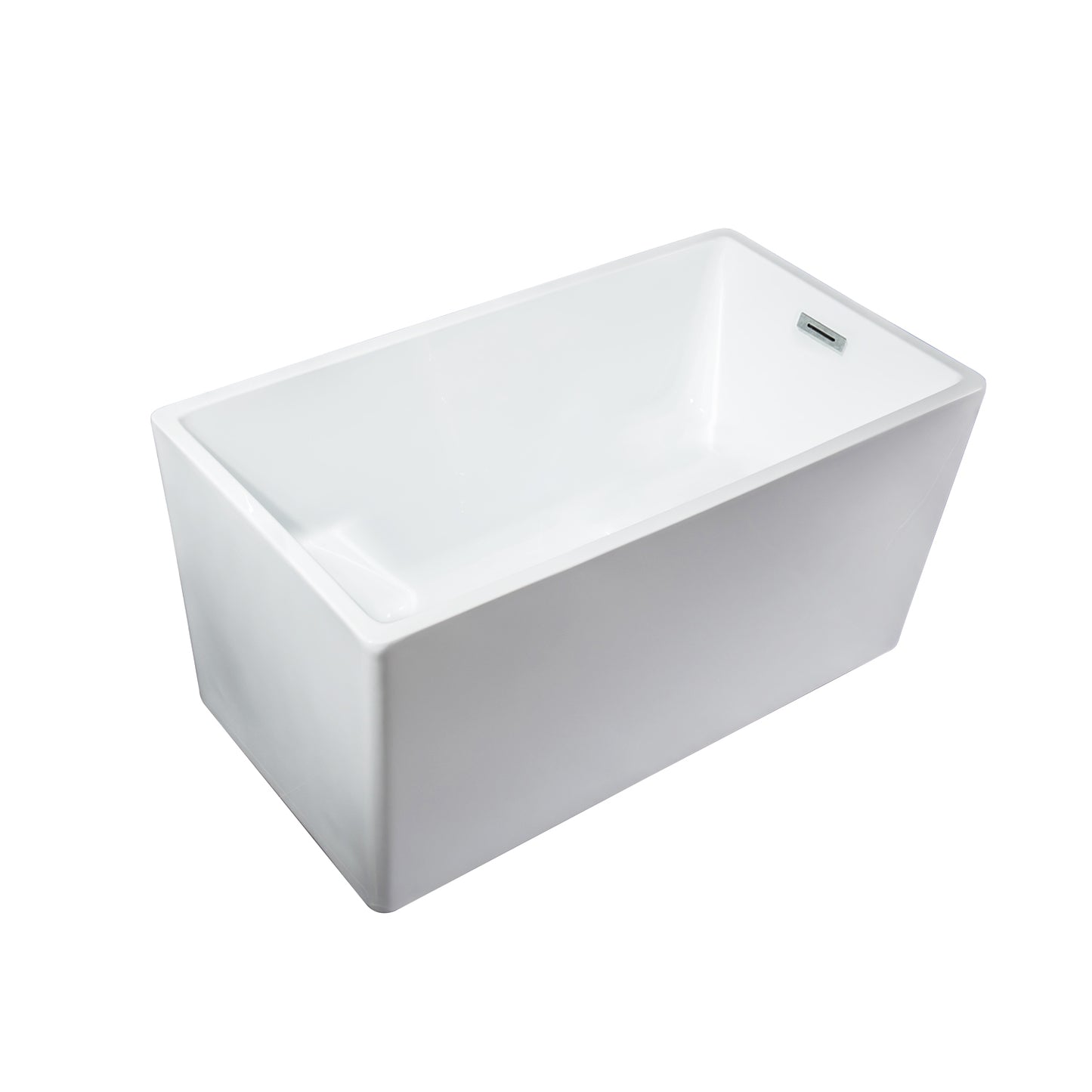 Freestanding Acrylic Flatbottom  Soaking Tub  Bathtub in White