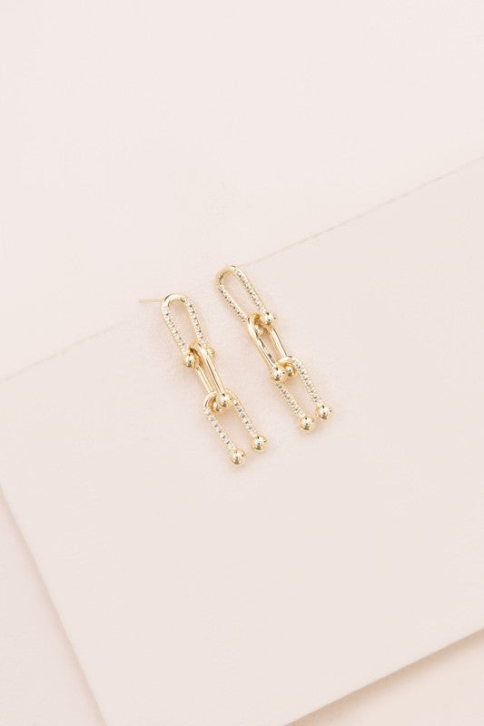 U Link Drop Earrings