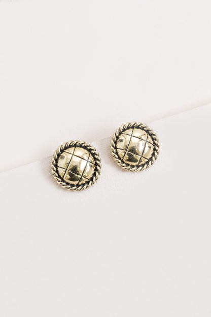 Vintage Button Earrings