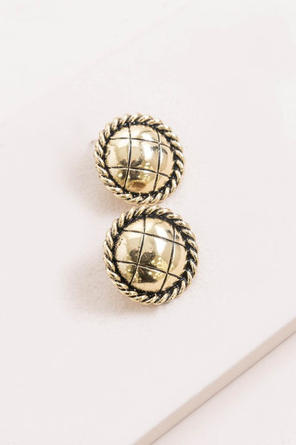 Vintage Button Earrings