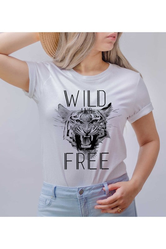 WILD AND FREE TIGER GRAPHIC TODDLER TEE / T-SHIRT