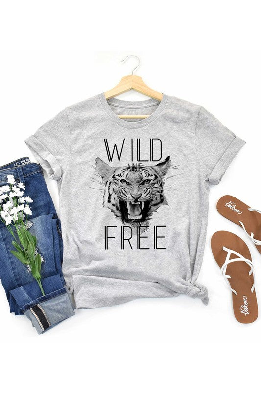 WILD AND FREE TIGER GRAPHIC TODDLER TEE / T-SHIRT