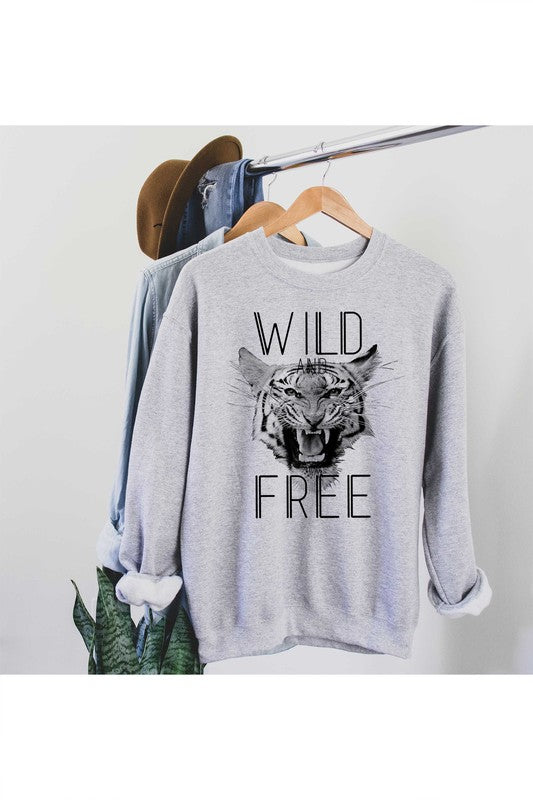 WILD AND FREE TIGER GRAPHIC TODDLER SWEATSHIRT