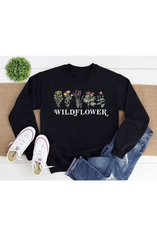 WILDFLOWER GRAPHIC TODDLER SWEATSHIRT