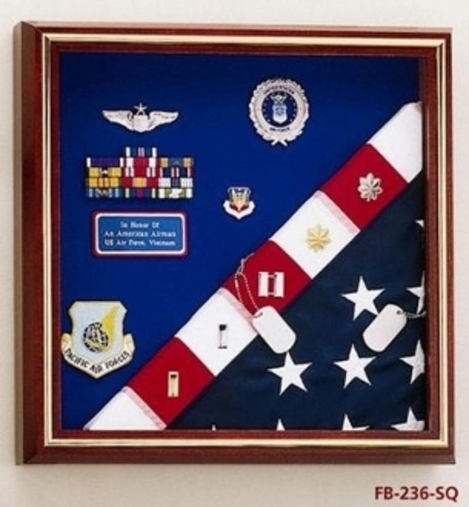Military Award Medal Flag Display Combination. by The Military Gift Store