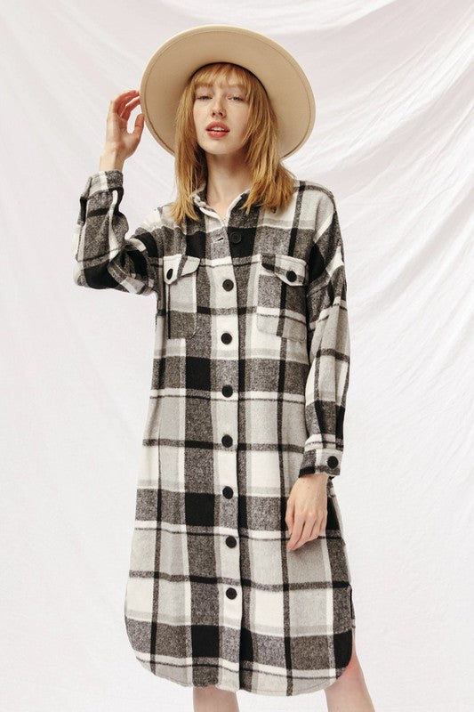 Long Plaid Jacket