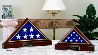 American Flag with Pedestal Display Case by The Military Gift Store