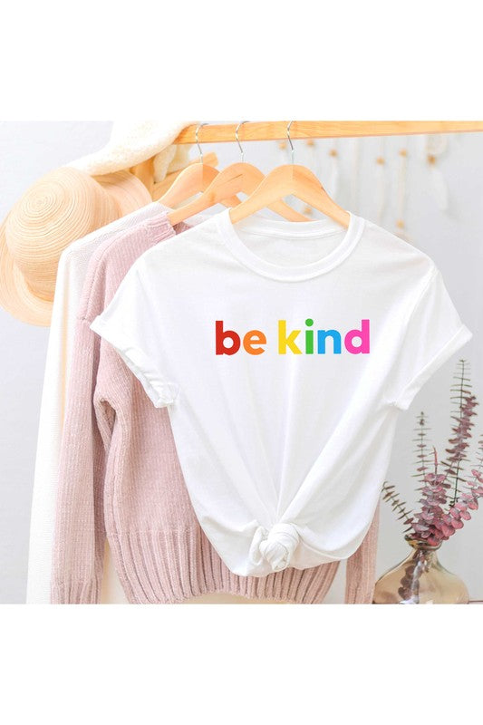 BE KIND RAINBOW GRAPHIC TODDLER T-SHIRT