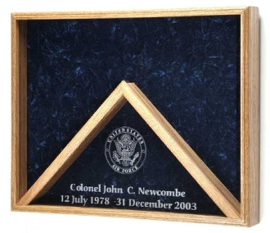 Deluxe Combo Awards Flag Display Case. by The Military Gift Store