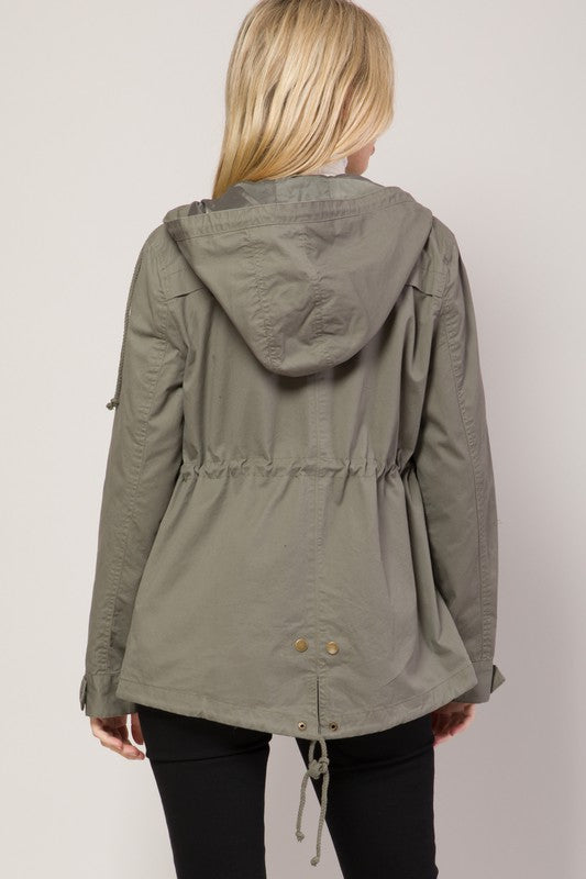 Hooded Utility Safari Military Jacket Anorak