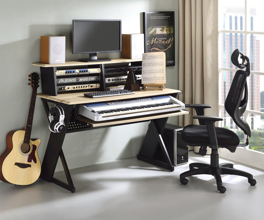 ACME Annette Music Desk, Natural & Black Finish OF00992