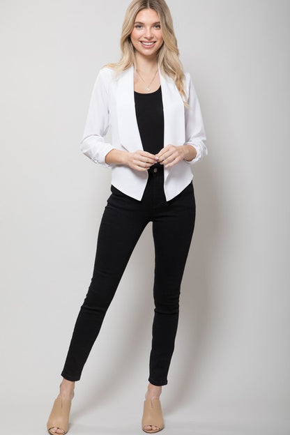 Thin Lightweight Open Front Blazer