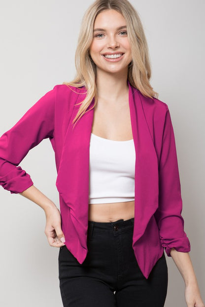 Thin Lightweight Open Front Blazer