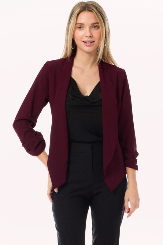 Thin Lightweight Open Front Blazer