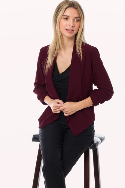 Thin Lightweight Open Front Blazer