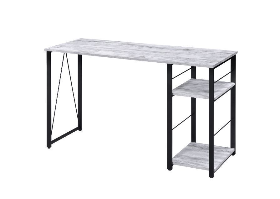 ACME Vadna Writing Desk, Antique White & Black Finish 92767