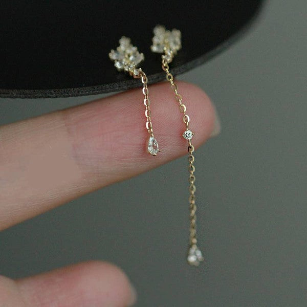 14K Gold Sparkly Star Fairy Earring