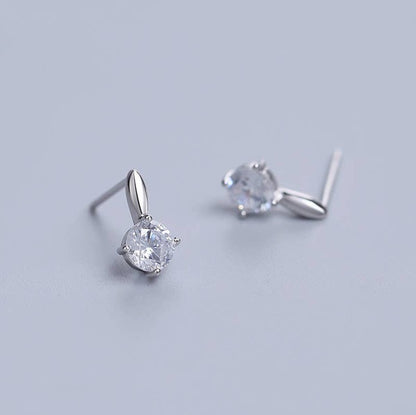 14K Gold Zircon Stud Earring