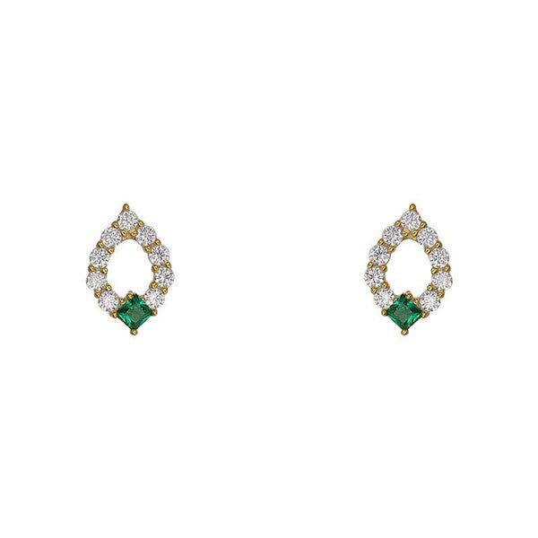 Classic Emerald Stud Earring