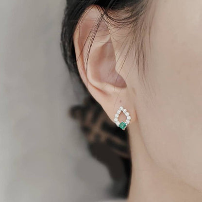 Classic Emerald Stud Earring
