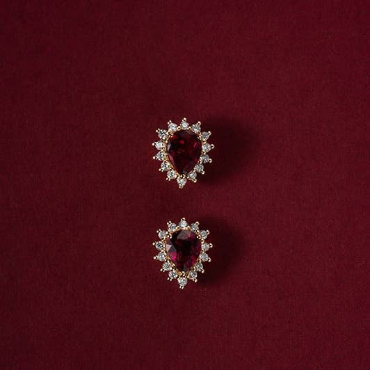 Royal Ruby Stud Earring