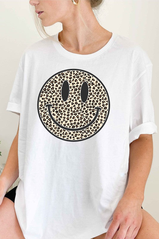 LEOPARD SMILEY GRAPHIC TEE / T-SHIRT TODDLER