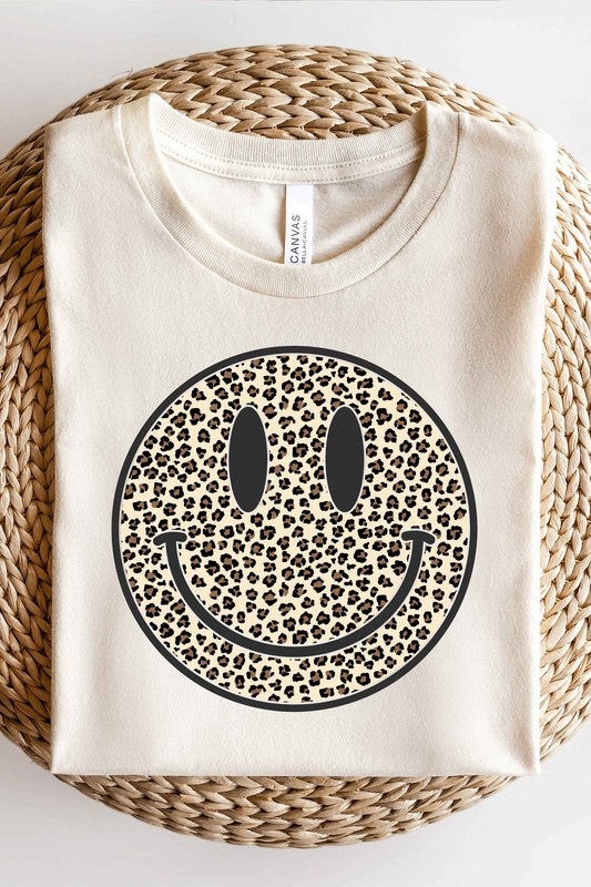 LEOPARD SMILEY GRAPHIC TEE / T-SHIRT TODDLER