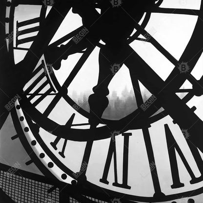 Giant clock in orsay museum - 32x32 Print on canvas