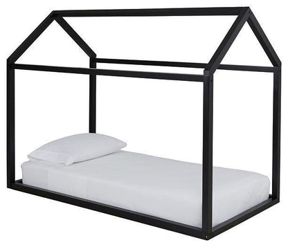 Ashley Flannibrook Black Contemporary Twin House Bed Frame B082-161