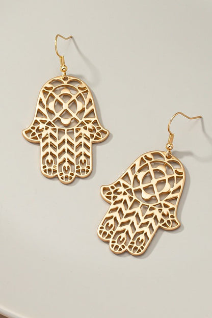 HAMSA HAND FILIGREE EARRINGS