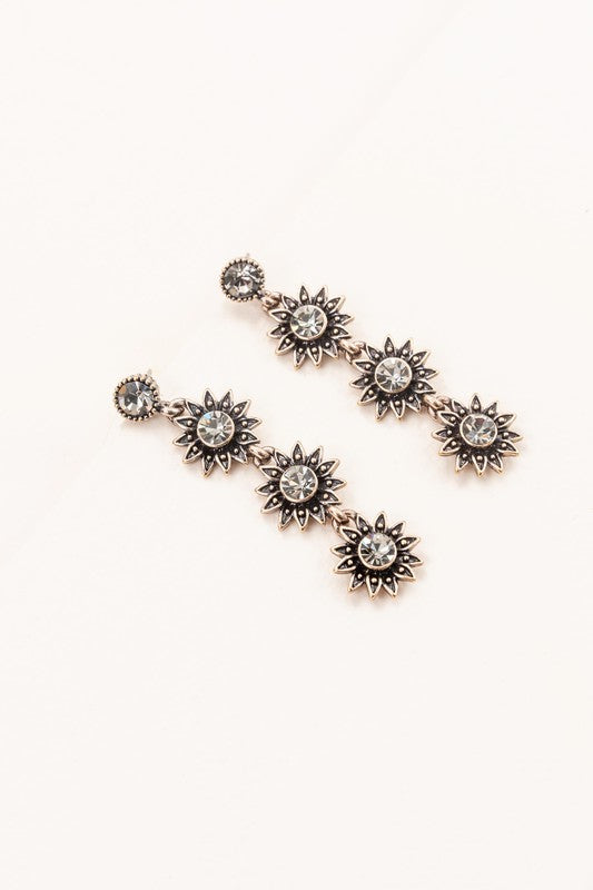 Sunflower Drop Earrings