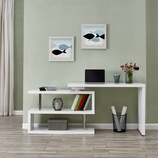 Yates Multifunctional Corner/L Desk w/ Shelves