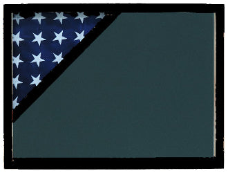 Shadow box to hold a 5’ X 9.5’ flag, Oak Finish. by The Military Gift Store