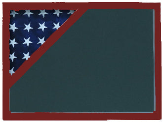 Shadow box to hold a 5’ X 9.5’ flag, Oak Finish. by The Military Gift Store