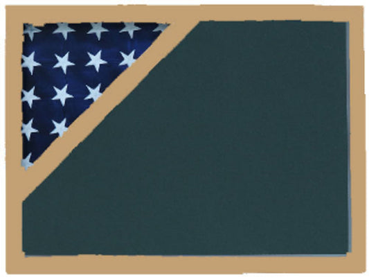 Shadow box to hold a 3’ X 5’ flag , Walnut Finish. by The Military Gift Store