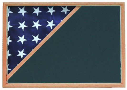 Shadow box to hold a 5’ X 9.5’ flag, Walnut Finish. by The Military Gift Store