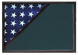 Shadow box to hold a 5’ X 9.5’ flag, Walnut Finish. by The Military Gift Store