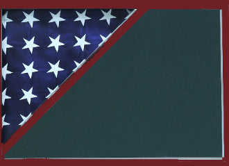 Shadow box to hold a 5’ X 9.5’ flag, Walnut Finish. by The Military Gift Store