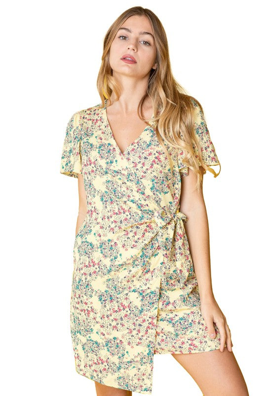 Ditsy Floral Wrap Dress