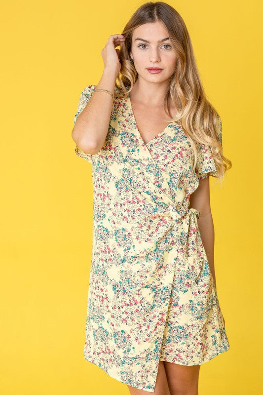 Ditsy Floral Wrap Dress