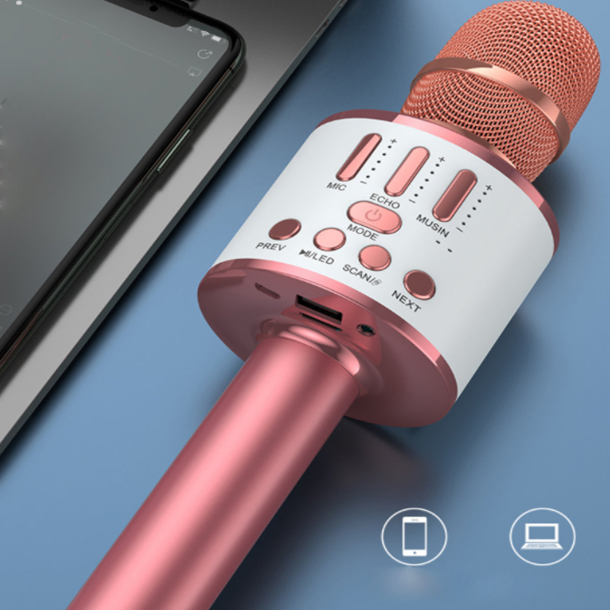 Karaoke Party Microphone With Bluetooth by VistaShops