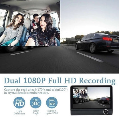 Safe Drive Dual Camera Car Dash Cam With Large Screen by VistaShops