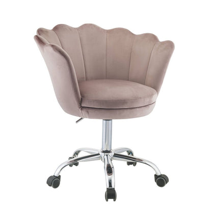 ACME Micco Office Chair, Rose Quartz Velvet & Chrome 92938