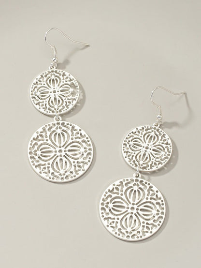 FILIGREE CIRCLE DROP EARRINGS