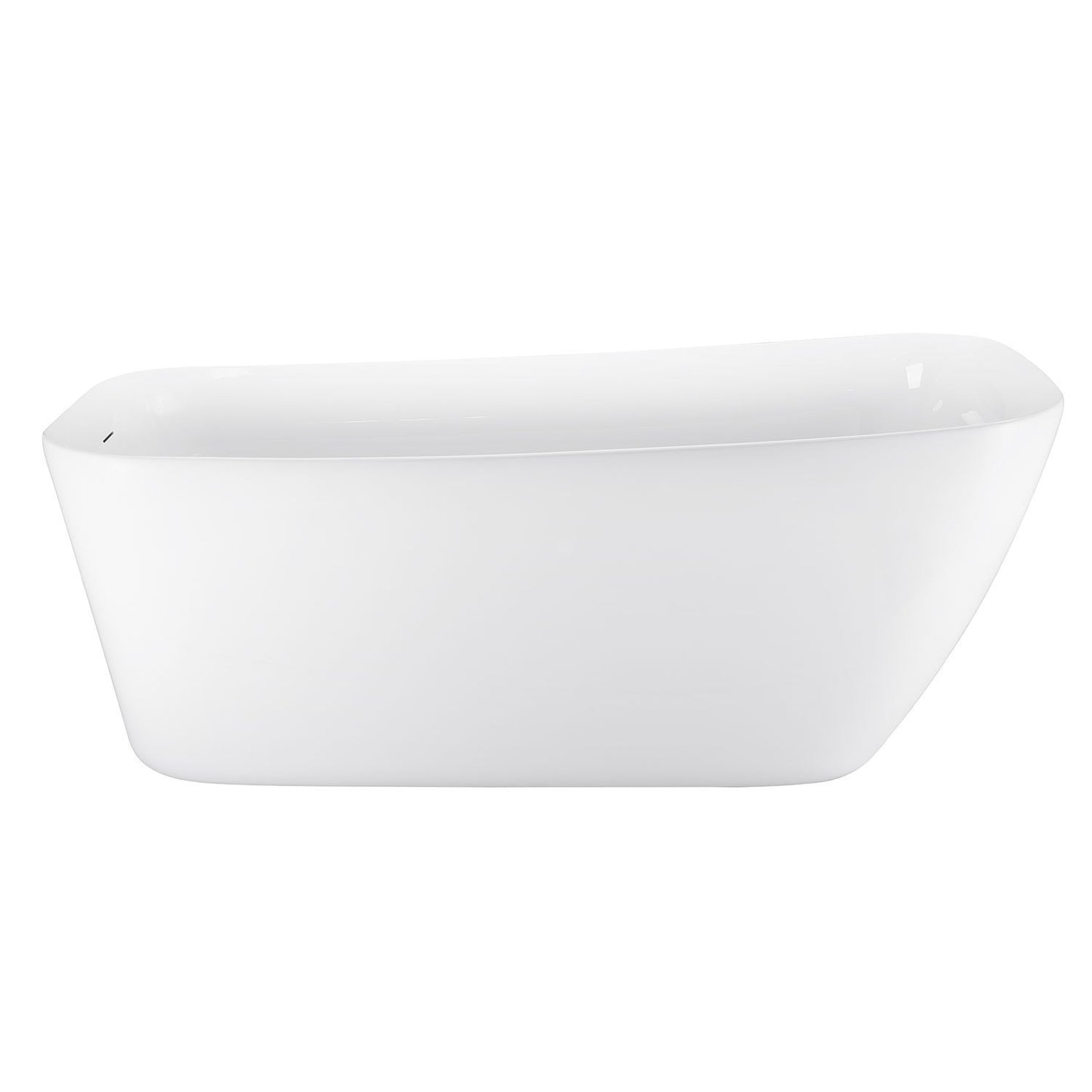 66" 100% Acrylic Freestanding Bathtub，Contemporary Soaking Tub，white Bathtub