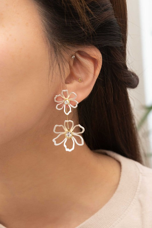 Daffodil Ear Jacket Earrings