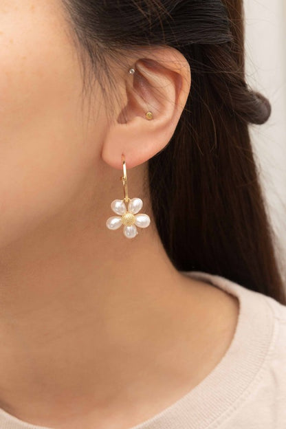 Daisy Hoop Earrings