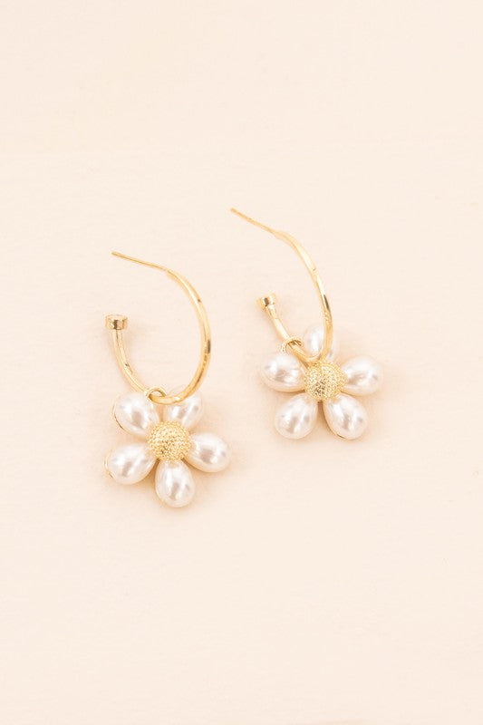 Daisy Hoop Earrings