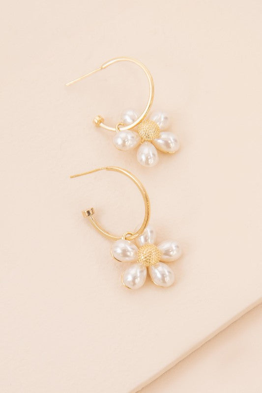 Daisy Hoop Earrings